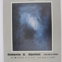 Affiche pour l'exposition Marcel Mélot à la Galerie S Djellal (L'isle-Sur-La-Sorgue) du 20 juillet au 7 août